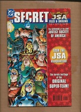 JSA SECRET ORGINS & FILES #1  1ST APPREANCE NUKLON ATOM SMASHER KENDRA HAWKGIRL