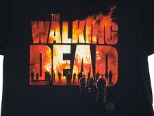 Walking Dead TV Show Film Y2K Vintage Tee Movie Zombie Logo Design AMC Promo 