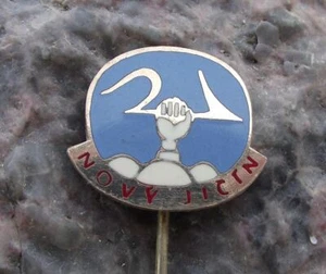 Antique Novy Jicin God Cloud Lightning Coat of Arms Heraldic Crest Pin Badge - Picture 1 of 3