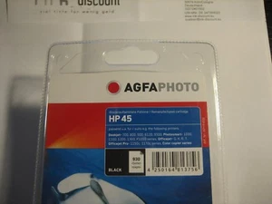 AGFA PHOTO Convient En HP 45 51645 pour DJ-710C Deskjet 990 A.m. Encre Noir - Photo 1/9
