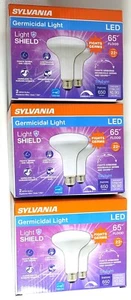 3 Packs of Germicidal LED Flood Light Dimmable 65w Uses 7.5w (2 Pk) Daylight - Picture 1 of 6