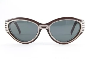Authentic Vintage Yves Saint Laurent YSL 6559 Y788 Brown Silver 55mm Sunglasses - Picture 1 of 5