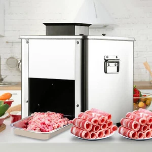 850W Commercial Electric Meat Cutter Slicer Shredding Cutting Machine Kitchen US - Picture 1 of 12