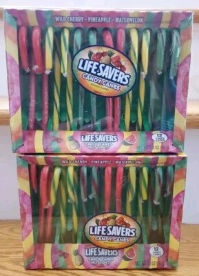 Bastones de caramelo NUEVOS SALVAVIDAS, 2 paquetes de 12 unidades variedad de frutas caducidad 4-15-27 Foto 1 de 3