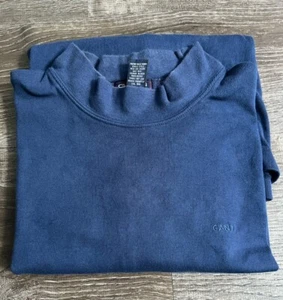 GANT Navy Blue Jersey Turtle Neck Long Sleeves T Shirt Size L - Picture 1 of 5