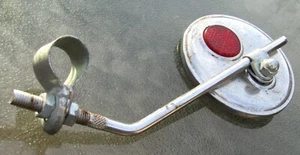 Vintage Made In Taiwan 3" Chrome Bicycle Mirror With Red Reflector On Back LOOK - Picture 1 of 4