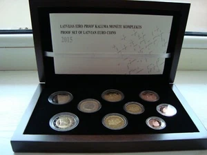Latvia Lettland Official Euro Coins Mint Set 2015 PROOF - Picture 1 of 4