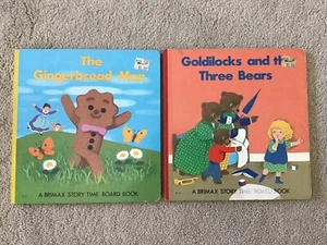 Two Vintage 1983 Brimax Story Time Board Books The Gingerbread Man/Goldilocks - Picture 1 of 14