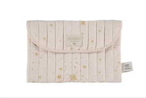 Nobodinoz 15343 Nappy Case Bagatelle pouch - gold stella/ dream pink - Picture 1 of 3