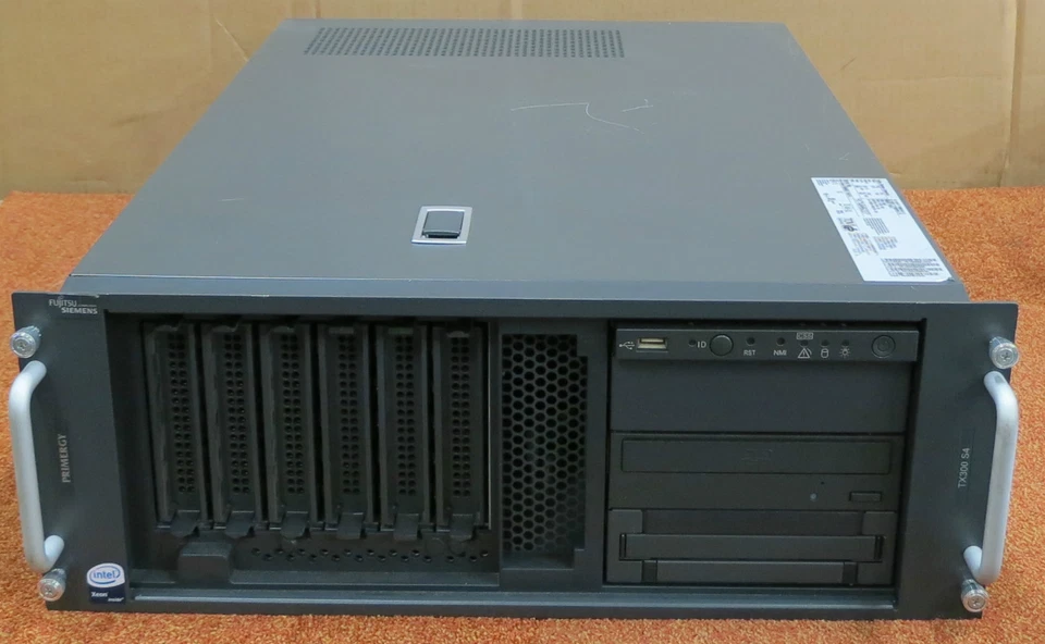 Fujitsu PRIMERGY TX300 S4 Server 2x XEON 3.16GHz Quad-Core X5460, 8GB RAM, Raid - Image 1 of 1