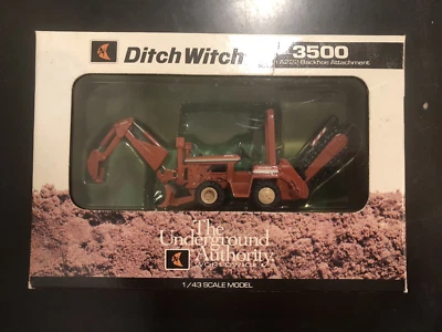 Underground Authority - Ditch Witch 3500 w/ A222 Backhoe - Scale 1:43 - NOS - Image 1 of 4