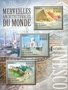 029. GUINEA 2012 STAMP S/S ARCHITECTURAL WONDERS OF THE WORLD, UNESCO, TAJMAHAL - Picture 1 of 1