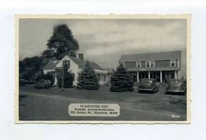 Postal de Hyannis MA Mass, autos antiguos fuera de Iyanough Inn, 270 Ocean St - Imagen 1 de 2