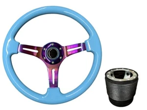 Kit Volante TS Neo Cromato Blu Chiaro + Boss per SUZUKI 001 - Foto 1 di 6