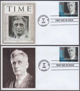 USA # 4422c.1  FDC X 2 DIFF CACHETS SUPREME COURT JUSTICE LOUIS D BRANDEIS - Picture 1 of 1