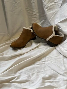Girls Me Too Zayden Ankle Booties Size 5M, Nutmeg brown leather faux - Picture 1 of 5