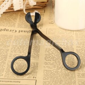 Stainless Steel Candle Wick Lamp Trimmer Scissors Snuffer Cutter Tool Black 17CM