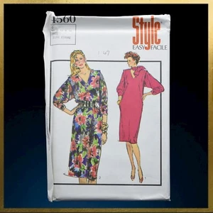 Style Sewing Pattern 4560 • V Neck Straight Fit Dress & Matching Scarf • Size... - Picture 1 of 4