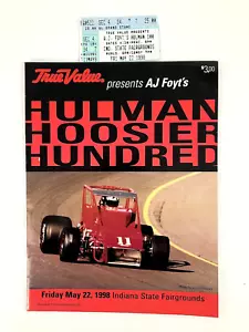 Hulman Hoosier Hundred Racing Program Indiana State Fairgrounds 1998 - Imagen 1 de 8