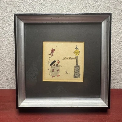 De Colección Mike Kilmer Rue Royale Mouse Dibujo Firmado Arte Original Enmarcado París Francia Foto 1 de 4