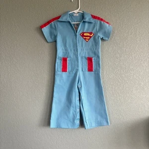 Vintage 24 months - 2t Superman Jumpsuit Romper Outfit Costume - Picture 1 of 12