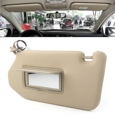 For 2013-2018 Pathfinder 2014-17 15 Infiniti QX60 Left Tan Sun Visor With Light - Image 1 of 4