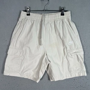 Nike Cargo Shorts Adult Small Beige Drawstring Athletic Mens - Picture 1 of 9