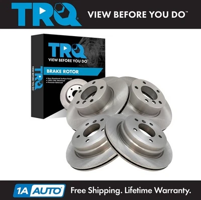 TRQ Front & Rear Brake Rotors Set Fits 2006 BMW 325xi 2007 328i 328xi - Image 1 of 4