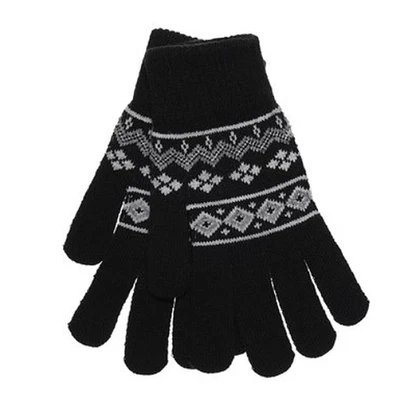 Fairisle para Dama Magia Invierno Guantes – Punto Caliente - Negro, Azul o Rosa - Imagen 1 de 4