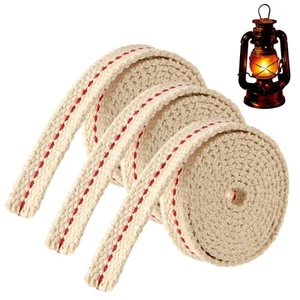3 Rolls Lamp Wick Lantern Wicks - 10 Ft 1/2 Inch Flat Cotton Oil Lamp Wick Re... - Picture 1 of 7