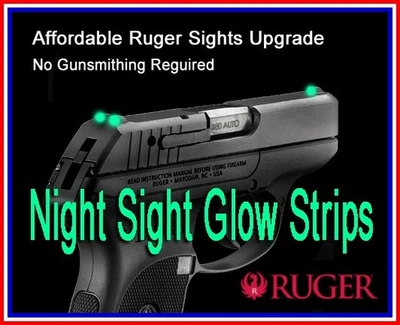 For All Ruger Guns | Affordable Night Sights Upgrade | NIGHT SIGHT GLOW STRIPS - Image 1 of 4