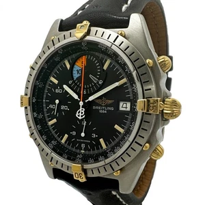 BREITLING WATCH CHRONOMAT DATE CHRONOGRAPH B13047 YACHTING AUTOMATIC BLACK MEN'S - Picture 1 of 8