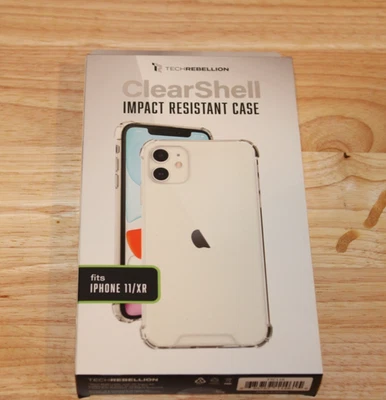 TECH REBELION: Funda transparente resistente a impactos para iPhone 11/XR Foto 1 de 4