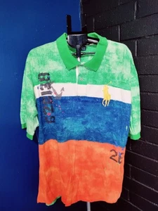 Polo Ralph Lauren Polo Shirt Big Pony Gold Chief Keef TIE DYE  Size 3XLT - Picture 1 of 6
