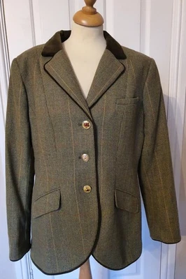 JOULES WOOL TOAD GREEN TWEED JACKET 18 - Image 1 of 4