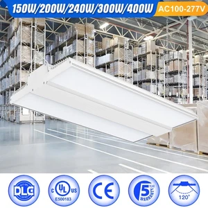 150W-400W LED Linear High Bay Light Commercial Warehouse Shop Light 5000K DLC&UL - Picture 1 of 20