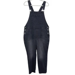 Old Navy OG Overall Damen Denim 16 verwaschen schwarz dunkel Cottagecore Farmer Utility - Bild 1 von 12