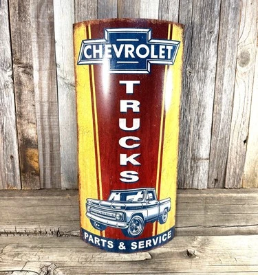 Chevrolet Chevy Trucks 17" Rolled Form Metal Aluminum Sign 3D Truck Garage New - Image 1 of 4