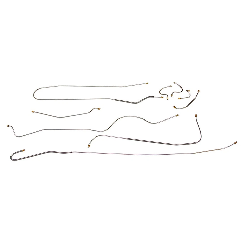 1966 Plymouth Barracuda Valiant kit completo de linha de freio a tambor manual aço inoxidável - Imagem 1 de 4