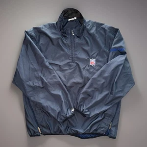 NFL Windbreaker Jacke Pullover Half Zip Reebok Herren Large Schwarz Frito Logo XL - Bild 1 von 11