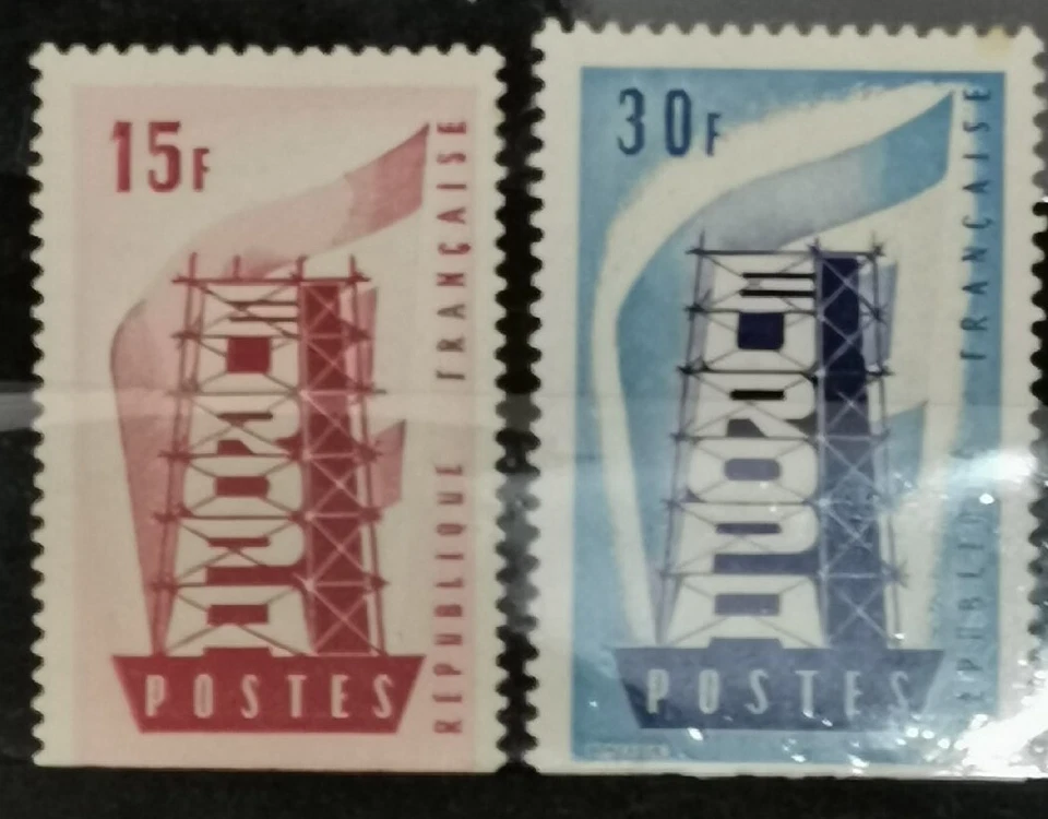 FRANCIA EUROPA cept 1956 Sin Fijasellos MNH - Imagen 1 de 1
