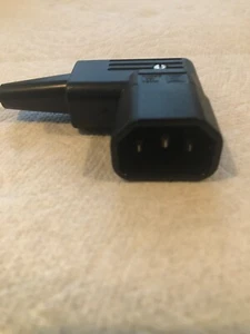 SCHURTER 4733 REWIREABLE RT RIGHT ANGLE IEC PLUG POWER LINE LOAD SIDE 10A 250V - Photo 1/9