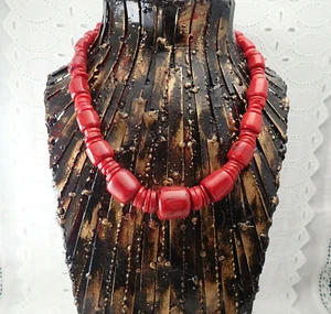 Jay King DTR Graduated Dyed Red Coral 20" Sterling Silver Necklace 138.1 Grams - Picture 1 of 8