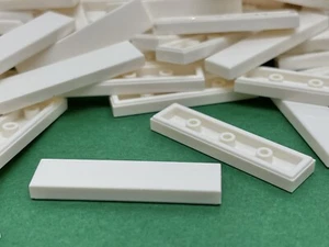 LEGO Fliese 1 x 4, glatte Fliese, weiß, Nr. 2431, 35371, 75703, 91143, 15 Stück - Bild 1 von 12