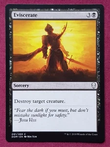 Magic The Gathering DOMINARIA EVISCERATE black card MTG - Picture 1 of 2