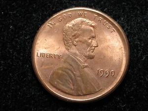 1990 P ERROR LINCOLN CENT * BROAD STRUCK * PHILADELPHIA MINT * UNCIRCULATED - Picture 1 of 2
