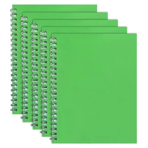 [5er Pack] A4 Notizbuch spiralgebunden 140 Seiten liniert Hardcover Notizblock Tagebuch - Bild 1 von 10