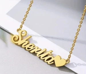Personalized Name Custom Necklace Stainless Steel Pendant Fashion Jewelry Gift - Picture 1 of 1