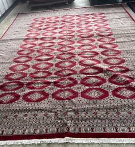 Fine Hand-Woven Red Princess Bokhara Area Rug, Signed - Picture 1 of 11