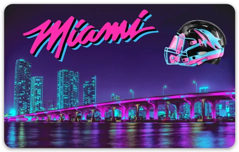 Miami Dolphins Miami Vice Miami Skyline Football theme type MAGNET Cover